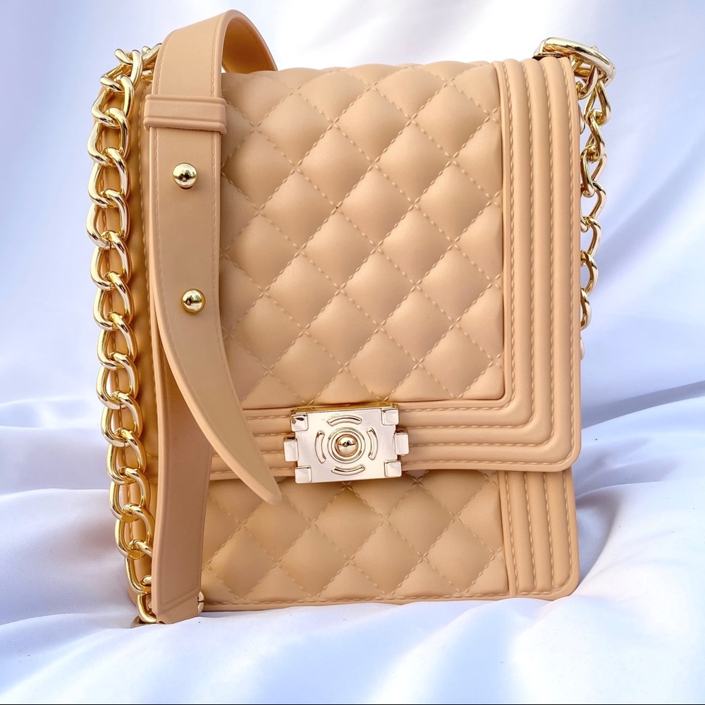Nude jelly purses handbags pvc crossbody